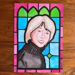 Gail Platt - Corrie Stained Glass Style Print - Frame Not Included - thumbnail 2