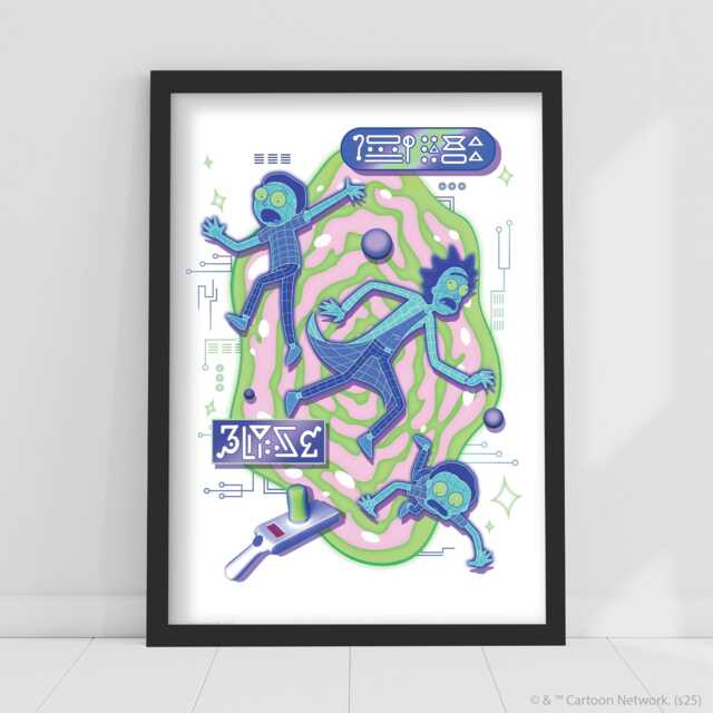 Rick & Morty??? Print - Blueprint Portal Poster Wall Art - image 1