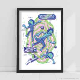 Rick & Morty??? Print - Blueprint Portal Poster Wall Art - thumbnail 1