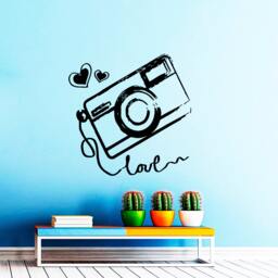 I Love Photo Wall Decals Camera Decal Studio Vinyl Stickers Home Decor Window Chu934