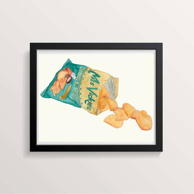Miss Vickie's Salt & Vinegar Chips Print, Watercolour Art, Lover