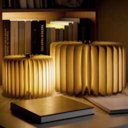Alastor Hazbin Hotel Book Lamp, Radio Demon Folding Wood Light, Anime Reading Lover Gift, Room Decor - thumbnail 4