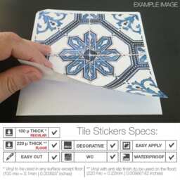Stair Decals, Stickers, Riser Mosaic Wall Art, Tile Decal, Pack Of 24 - Skuscpttn4 - thumbnail 2