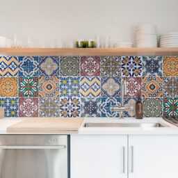 Stair Decals, Stickers, Riser Mosaic Wall Art, Tile Decal, Pack Of 24 - Skuscpttn4 - thumbnail 1