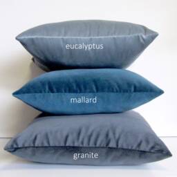 Made To Order Eucalyptus Grey Luxury Velvet Cushion Cover - thumbnail 3