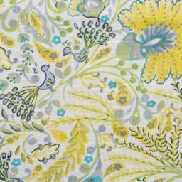 Linen Blend.peaceful Perch Lemon Meringue.birds.floral.summer Pillow Covers.toss Pillows.throw Pillows.cushion Covers.slipcovers.home Decor - thumbnail 2