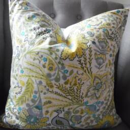 Linen Blend.peaceful Perch Lemon Meringue.birds.floral.summer Pillow Covers.toss Pillows.throw Pillows.cushion Covers.slipcovers.home Decor - thumbnail 4