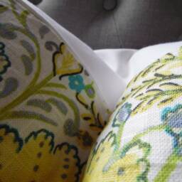 Linen Blend.peaceful Perch Lemon Meringue.birds.floral.summer Pillow Covers.toss Pillows.throw Pillows.cushion Covers.slipcovers.home Decor - thumbnail 3