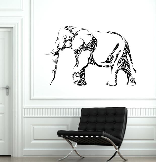 Wall Vinyl Elephant Cool Animal Ornament Mural Decal Sticker 1763Dz - image 1