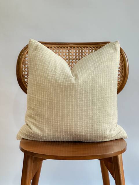 Neutral Striped Pillow Cover - image 1