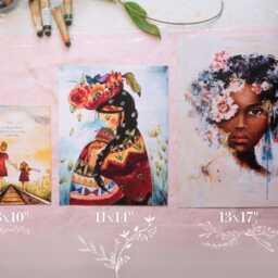 Sister Art Print, Two Sisters, Butterfly Art, Custom Quote - thumbnail 2