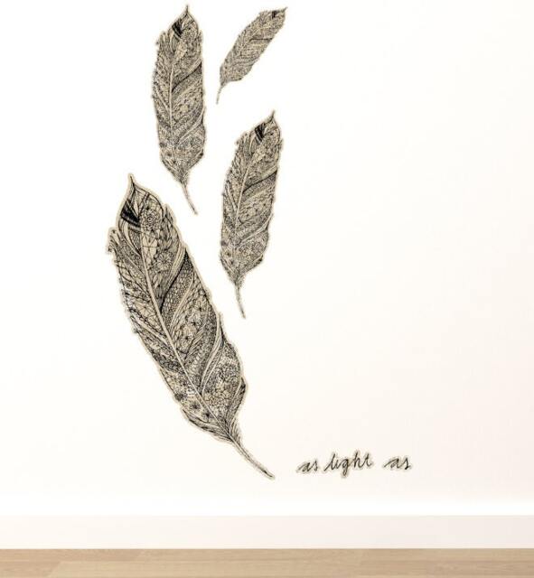 Light As Feathers Wall Sticker Decal - Quotes, Decals, Words, Inspiration, Decor, Family