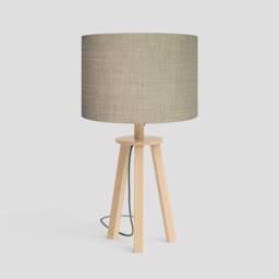 Handmade Drum Lampshade Linoso Mushroom Fabric, Table/Floor/Ceiling - thumbnail 1