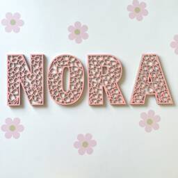 Flower Name Sign - Letter Personalised Custom Decor Theme Wall Art Nursery - thumbnail 2