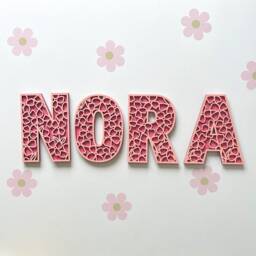 Flower Name Sign - Letter Personalised Custom Decor Theme Wall Art Nursery - thumbnail 3