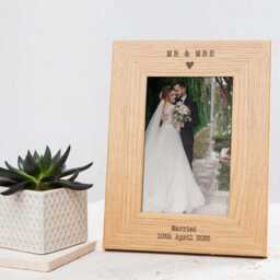 Personalized Engraved Photo Frame - Anniversary Gift For Boyfriend Girlfriend Couples Picture Keepsake Engagement Him Her - thumbnail 3