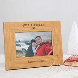 Personalized Engraved Photo Frame - Anniversary Gift For Boyfriend Girlfriend Couples Picture Keepsake Engagement Him Her - thumbnail 2