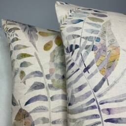 Voyage Kenton Fabric, Decorative Pillow - Cushion Cover For Sofa, Bed, Window, Chair, Living Room & Hand-Painted Leaf Design Made in UK - thumbnail 3