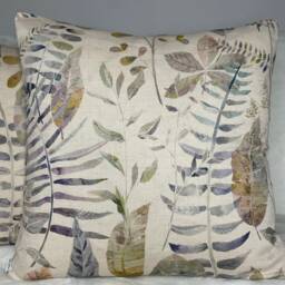 Voyage Kenton Fabric, Decorative Pillow - Cushion Cover For Sofa, Bed, Window, Chair, Living Room & Hand-Painted Leaf Design Made in UK - thumbnail 2