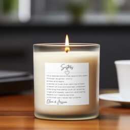 Sister Personalised Scented Candle, Christmas Gift, Birthday Soul Sisters Gifts For Her, Her - thumbnail 3