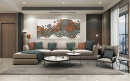 Flower Wooden Wall Hanging, Oversized Floral Pattern Handcrafted Sculpture, Statement Piece For Living Room - thumbnail 1