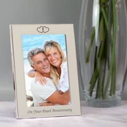 Personalised Pearl Wedding Anniversary 30Th Photo Picture Frame Gift For Wife Husband Couple Valentines Day 30 Years Married Keepsake - thumbnail 2