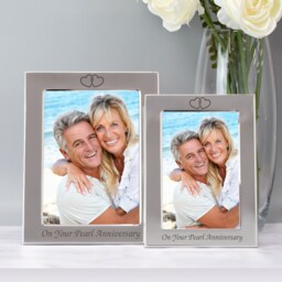 Personalised Pearl Wedding Anniversary 30Th Photo Picture Frame Gift For Wife Husband Couple Valentines Day 30 Years Married Keepsake - thumbnail 3