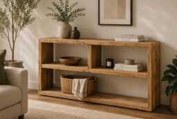Sideboard Made Of Reclaimed Wood, Chest Drawers Scaffolding Planks, Tv Stand, Bookcase, Wood Shelf, Shoe Rack, Construction Timber Xxl Large Shelf - thumbnail 1