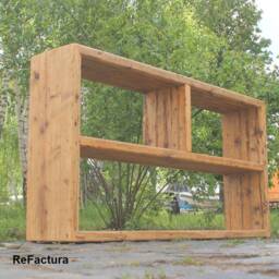 Sideboard Made Of Reclaimed Wood, Chest Drawers Scaffolding Planks, Tv Stand, Bookcase, Wood Shelf, Shoe Rack, Construction Timber Xxl Large Shelf - thumbnail 2