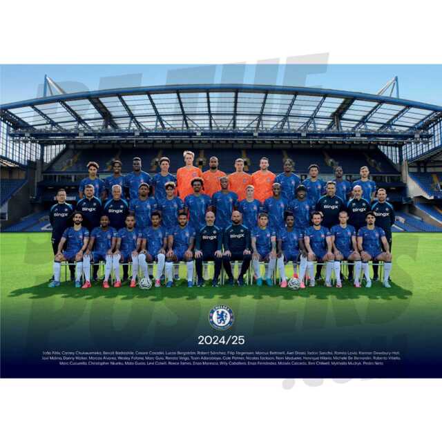 Chelsea Fc 24/25 Men's Team Squad Poster - Officially Licensed Product A4/A3 A2 - image 1