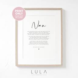Nan Poem Unframed A4 A5 Print, Nan Grandparent Gift, Gift To Nan, Christmas Present From Grandchild Grandchildren - thumbnail 2