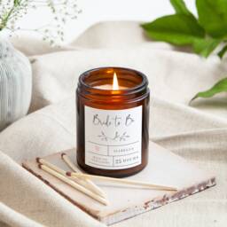 Personalised Bride To Be Candle Engagement Gift With Floral Design
