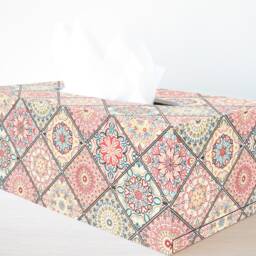 Decoupage Tissue Box Cover Moroccan Tile, Square Or Rectangle - thumbnail 3