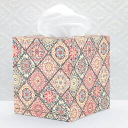 Decoupage Tissue Box Cover Moroccan Tile, Square Or Rectangle - thumbnail 2