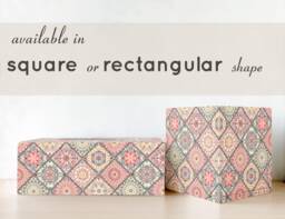 Decoupage Tissue Box Cover Moroccan Tile, Square Or Rectangle - thumbnail 1