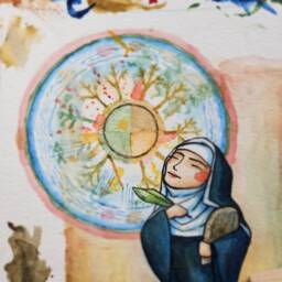 st Hildegard Of Bingen Patron Saint Block With Gift Bag // Natural Science & Musicians Catholic Toys By Almondrod - thumbnail 2