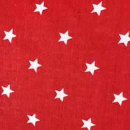677. Handmade White Stars On Red 100% Cotton Cushion Cover.various Sizes - thumbnail 2