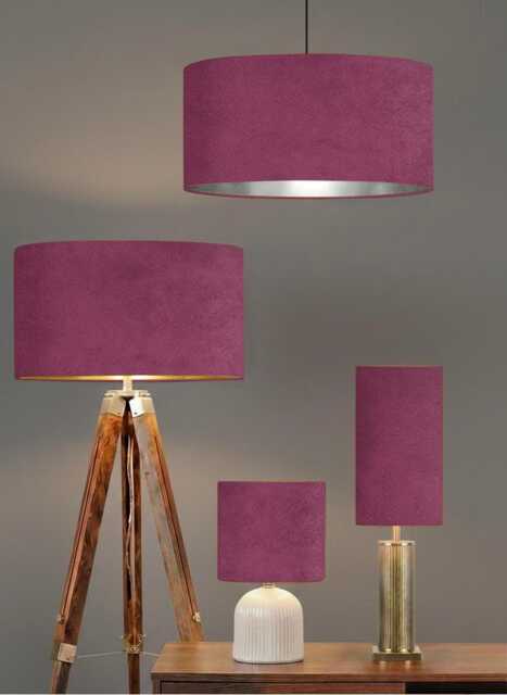 New Handmade Old Mauve Purple Pink Velvet Drum Lamp Shade Pendant Light All Shapes & Sizes Available Suitable For - image 1