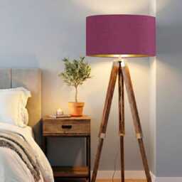 New Handmade Old Mauve Purple Pink Velvet Drum Lamp Shade Pendant Light All Shapes & Sizes Available Suitable For - thumbnail 2
