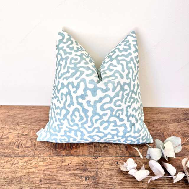 1761. Pakko Surf Blue Cotton/Linen Cushion Cover, Various Sizes - image 1