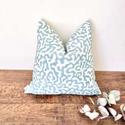 1761. Pakko Surf Blue Cotton/Linen Cushion Cover, Various Sizes - thumbnail 1