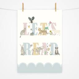 Floral Edition - Let's Read Various Colourways Nursery Print Poster Children's Prints Scandi Wall Art Liberty - thumbnail 4
