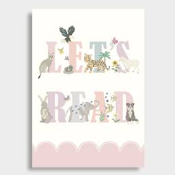 Floral Edition - Let's Read Various Colourways Nursery Print Poster Children's Prints Scandi Wall Art Liberty - thumbnail 2
