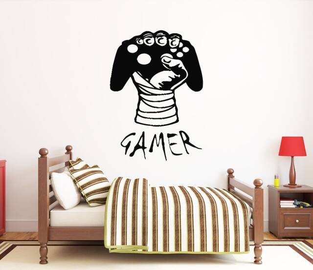 Gamer Wall Decal Video Game Controller Art 217Re - image 1
