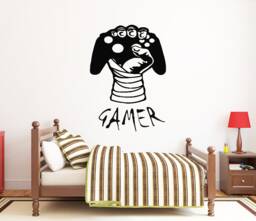 Gamer Wall Decal Video Game Controller Art 217Re - thumbnail 1
