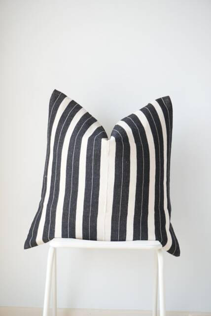 Tribal Hemp Hand Woven Striped Natural Dye Color Hmong Pillow Cover - image 1