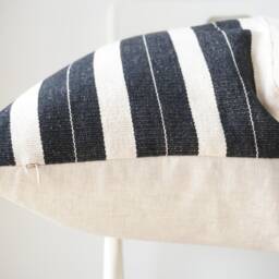 Tribal Hemp Hand Woven Striped Natural Dye Color Hmong Pillow Cover - thumbnail 4