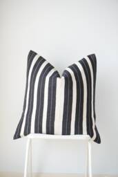 Tribal Hemp Hand Woven Striped Natural Dye Color Hmong Pillow Cover - thumbnail 1