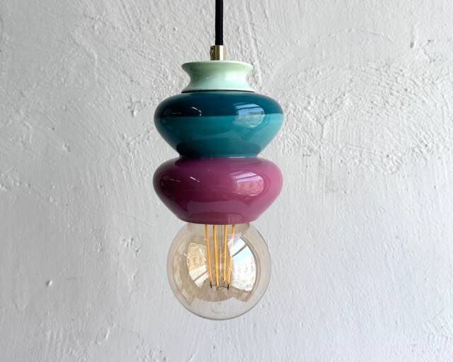 Pendant Ceramic Lamp, Hanging Lampshade, Handmade Design, Contemporary Artwork Creation, Unique Light Fixture Gift - image 1