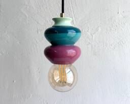 Pendant Ceramic Lamp, Hanging Lampshade, Handmade Design, Contemporary Artwork Creation, Unique Light Fixture Gift